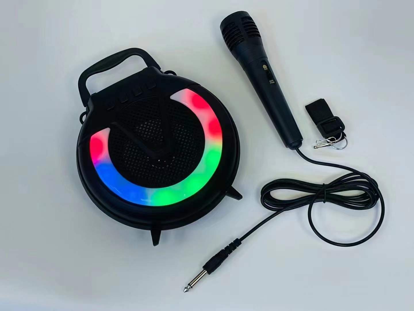 Wireless Bluetooth 4inch Portable Speaker Outdoor Lawn LED Light Speaker with Retractable Control
