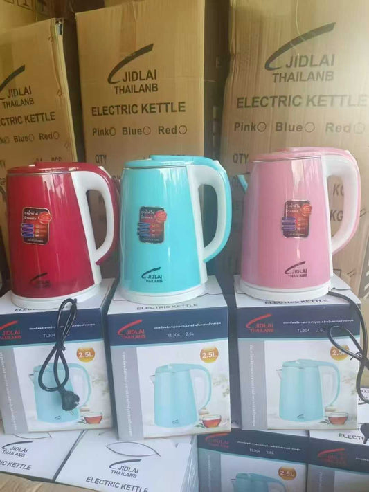 220v foreign electric kettle, 2.5 liters, European standard, two round plugs