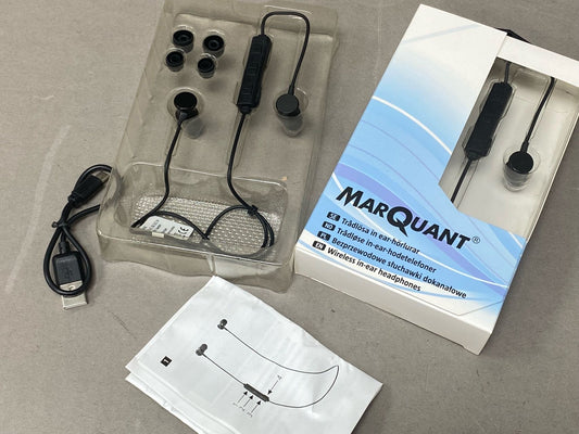 Black wired headphones