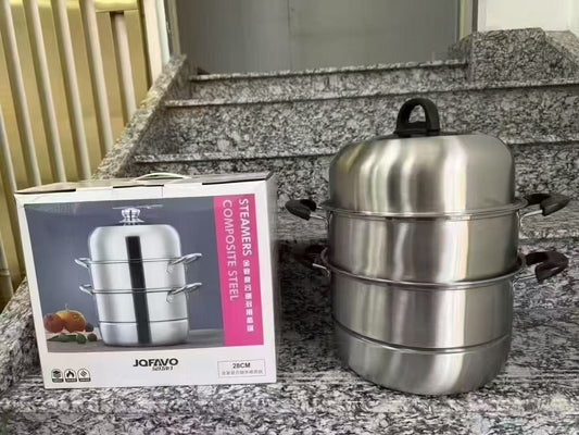 The 28layer three ply composite steel multi purpose steamers There are only 15 sets left with 12 pieces in each set