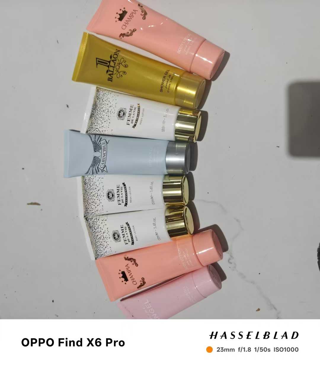 Body lotion, shower gel