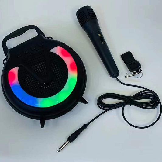 Wireless Bluetooth 4inch Portable Speaker Outdoor Lawn LED Light Speaker with Retractable Control