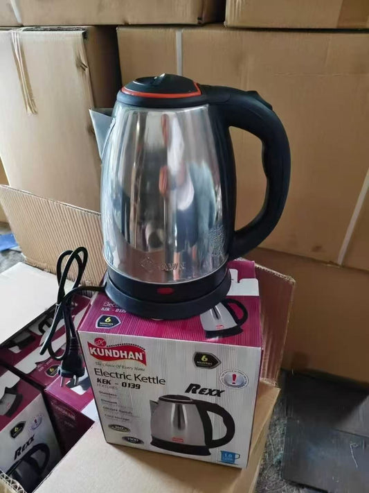 $2.1/pcs.All-steel 1.8 - 2.0 liter electric kettles with long-nozzle 304 steel and normal ones A small number dont have small packages The quantity is 715 pieces