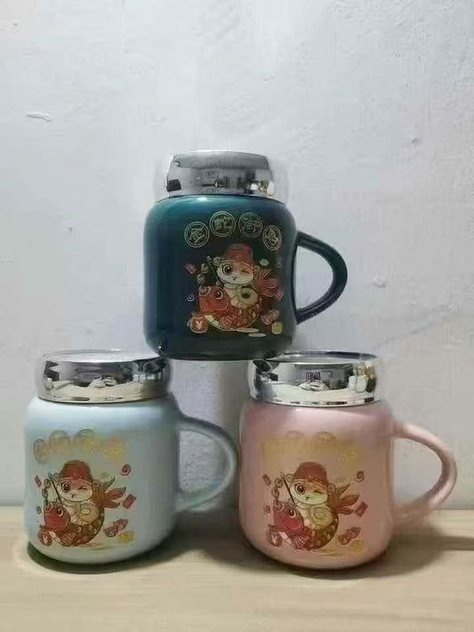 $1.1/pcs.Ceramic glazed insulated tumblers individually packed in color boxes quantity 20000 pieces